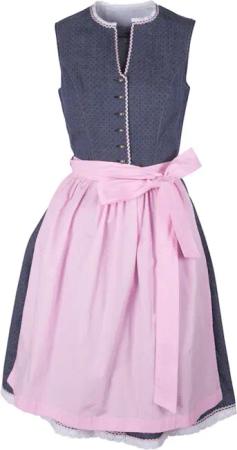 Ramona Lippert Dirndl Luisa jeansfarben hochgeschlossen