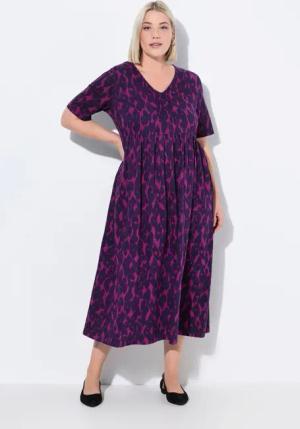 Ulla Popken Maxikleid Maxikleid A-Linie Biesen