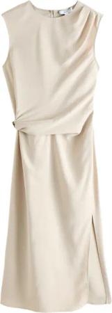 Next Midikleid Drapiertes Midikleid mit goldfarbenem