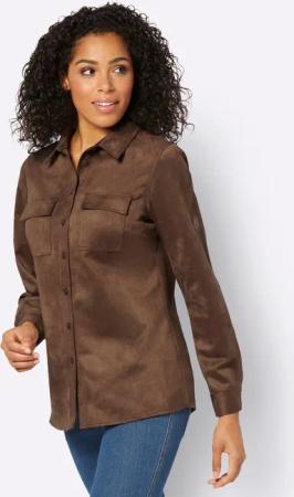 Witt Klassische Bluse Velourslederimitat-Bluse