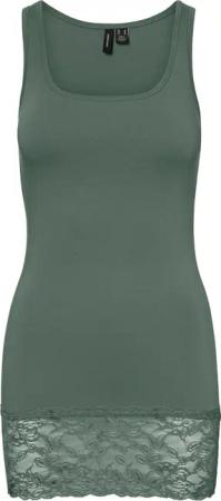 Vero Moda Shirttop Ärmelloses mit Spitzenabschluss