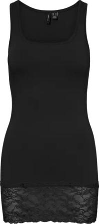 Vero Moda Shirttop Ärmelloses mit Spitzenabschluss