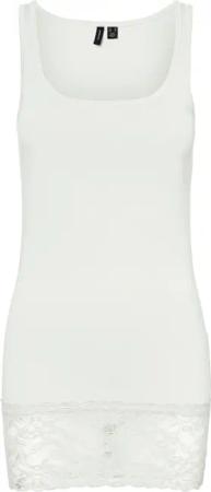 Vero Moda Shirttop Ärmelloses mit Spitzenabschluss