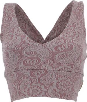 Guru-Shop T-Shirt Bauchfreies Top, Bra Top,