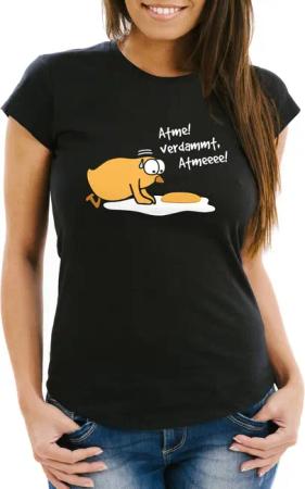 MoonWorks Print-Shirt Damen T-Shirt Spiegelei Spruch