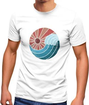 Neverless Print-Shirt Neverless® Herren T-Shirt Welle