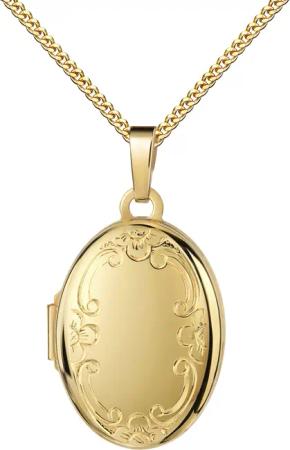 JEVELION Medallionanhänger Medaillon Gold 333 OrnamentVerzierung