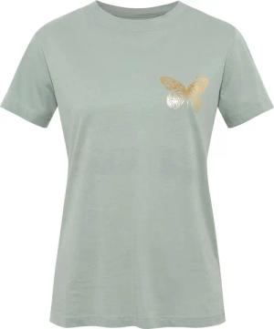 Mavi T-Shirt mit goldenem Schmetterling-Motiv, Rundhals
