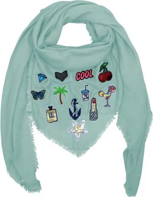LOREZA Schal Damen Patches Sticker Schal