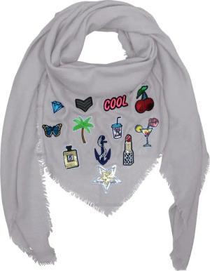 LOREZA Schal Damen Patches Sticker Schal