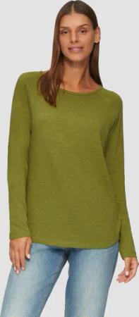 s.Oliver Langarmshirt Langarmshirt mit Flammgarnstruktur und