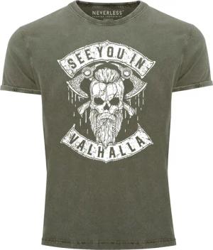 Neverless Print-Shirt Herren Vintage Shirt See