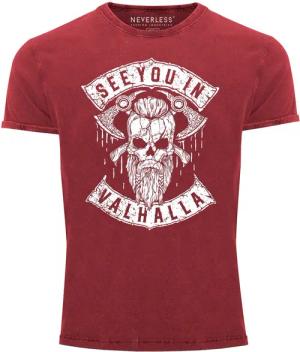 Neverless Print-Shirt Herren Vintage Shirt See