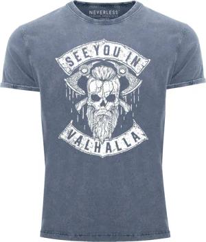 Neverless Print-Shirt Herren Vintage Shirt See