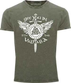 Neverless Print-Shirt Herren Vintage Shirt See