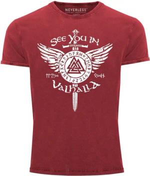 Neverless Print-Shirt Herren Vintage Shirt See