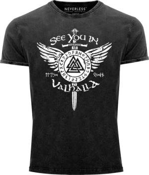 Neverless Print-Shirt Herren Vintage Shirt See