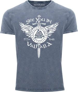 Neverless Print-Shirt Herren Vintage Shirt See