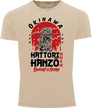 Neverless Print-Shirt Herren Vintage Shirt Hattori