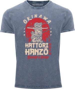 Neverless Print-Shirt Herren Vintage Shirt Hattori