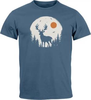 Neverless Print-Shirt Herren T-Shirt Frontprint Hirsch