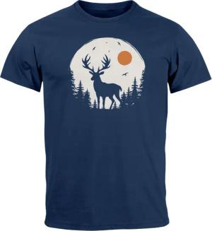 Neverless Print-Shirt Herren T-Shirt Frontprint Hirsch