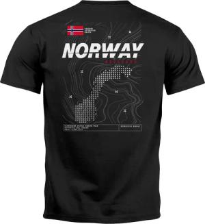 Neverless Print-Shirt Herren T-Shirt Backprint Norwegen
