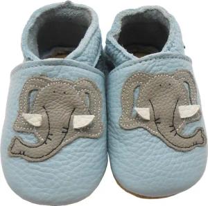 Sayoyo Krabbelschuhe Lauflernschuhe Hausschuhe Lederpuschen Elefant
