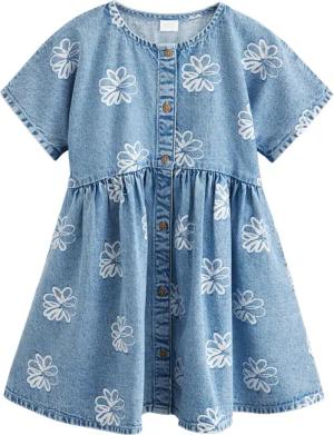 Next Jeanskleid Kleid mit Knopfdetail (1-tlg)