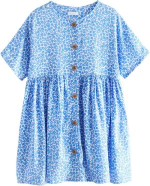 Next Jeanskleid Kleid mit Knopfdetail (1-tlg)