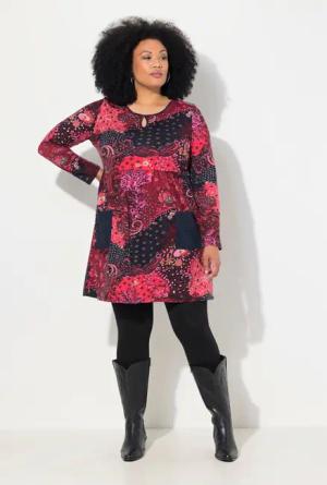Ulla Popken Longshirt Longshirt Paisley A-Linie