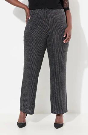 Ulla Popken Funktionshose Hose Mary Glitzerstreifen