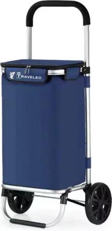 Cheffinger Einkaufstrolley 40L Einkaufsroller Aluminium klappbar