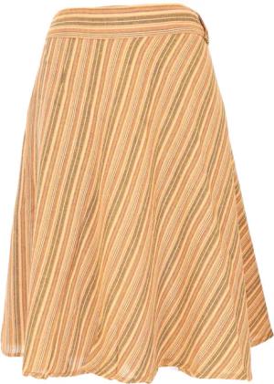 Guru-Shop Minirock Leichter gestreifter Wickelrock, Boho..