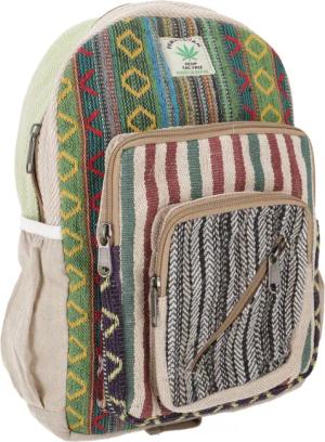 Guru-Shop Freizeitrucksack Bunter Ethno Hanf Rucksack