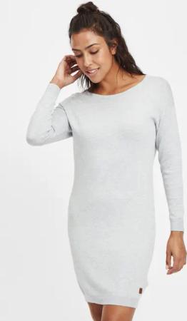 OXMO Strickkleid OXElla Kleid mit Rundhals-Ausschnitt