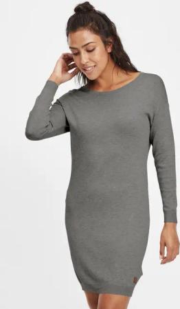 OXMO Strickkleid OXElla Kleid mit Rundhals-Ausschnitt