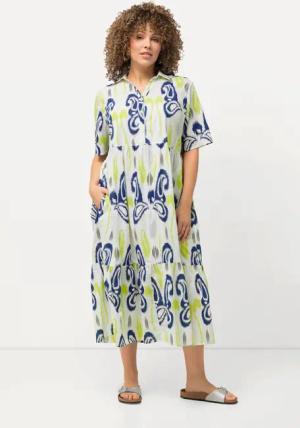 Ulla Popken Midikleid Midikleid Paisleymuster A-Linie