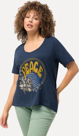 Ulla Popken T-Shirt T-Shirt Pailletten Classic