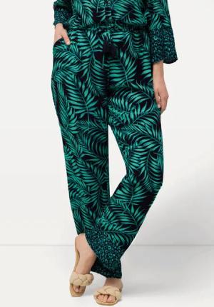 Ulla Popken Schlupfhose Schlupfhose Rose Palmen
