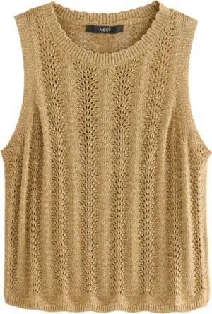 Next Stricktop Glitzerndes Tanktop mit Ziernähten