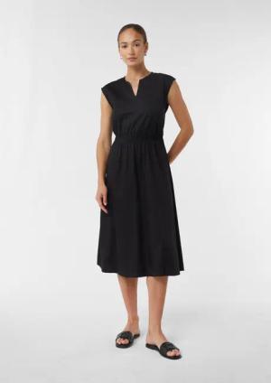 Comma Maxikleid Midikleid aus Popeline mit