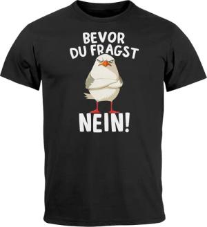 MoonWorks Print-Shirt Herren T-Shirt Bevor Du