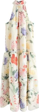 Next Maxikleid Maxi-Lagenkleid mit Neckholder und