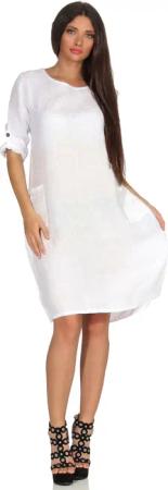 Mississhop Sommerkleid Leinenkleid Damenkleid 100% Leinen