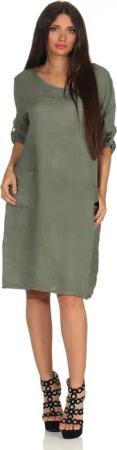 Mississhop Sommerkleid Leinenkleid Damenkleid 100% Leinen