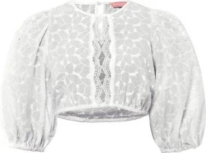 Krüger Madl Dirndlbluse Dirndlbluse mit Lochstickerei