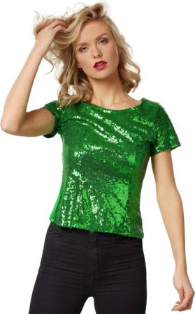 dressforfun T-Shirt Pailletten-Kurzarm-Shirt