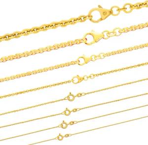 HOPLO Goldkette Goldkette Ankerkette rund Länge