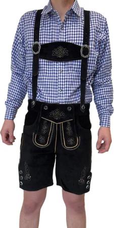 Dretaild Trachtenlederhose Herren Lederhose Tracht Kurz